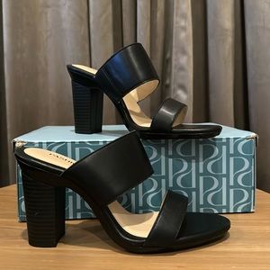 Pashion Footwear Black Block Heel Sandal